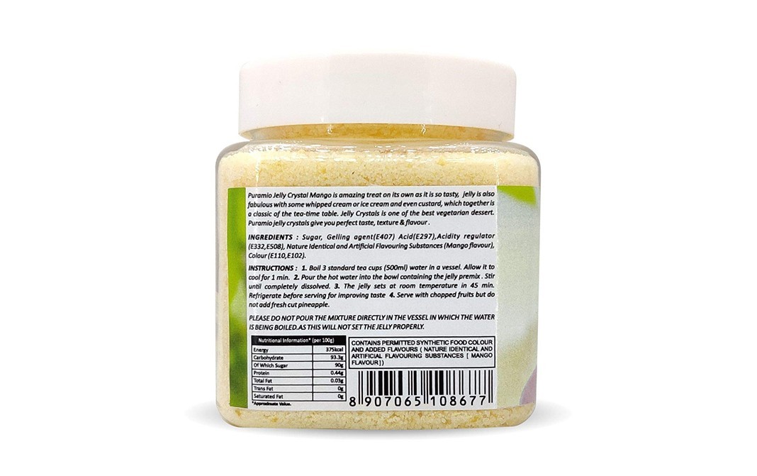 Puramio Jelly Crystal Mango    Plastic Jar  200 grams